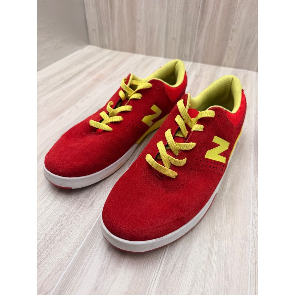 New Balance Numeric Stratford 479 Mens 13 48 Red Yellow Excellent Suede Skate